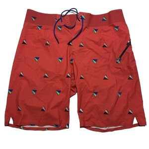 lululemon athletica Red Patterned Men Shorts